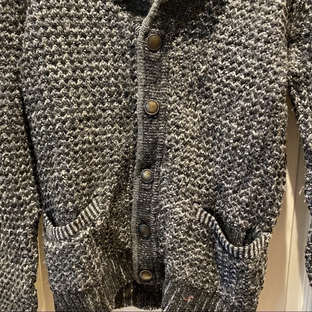 Rag & Bone Unisex Chunky Knit‎ Cardigan Gray size Small